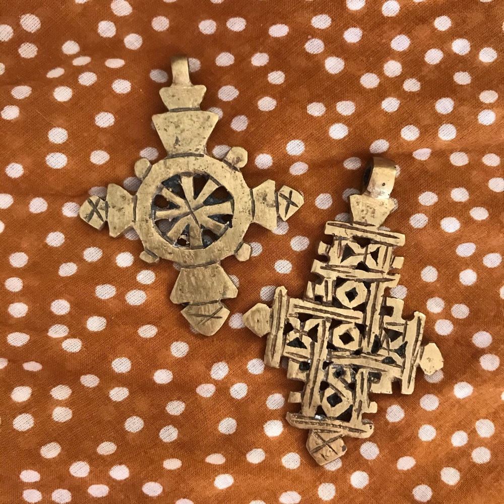 Authentic bronze Ethiopian pendants